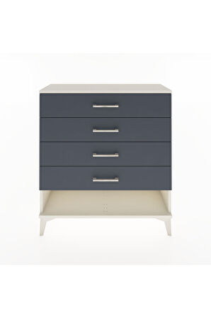 Arges Şifonyer 4 Çekmeceli 88x30x96 Aytaşı-Antrasit