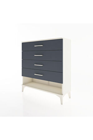 Arges Şifonyer 4 Çekmeceli 88x30x96 Aytaşı-Antrasit