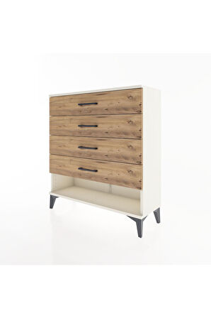 Arges Şifonyer 4 Çekmeceli 88x30x96 Aytaşı-Çam