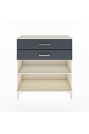 Arges Şifonyer Tek Raflı 2 Çekmeceli 88x30x96 Aytaşı-Antrasit