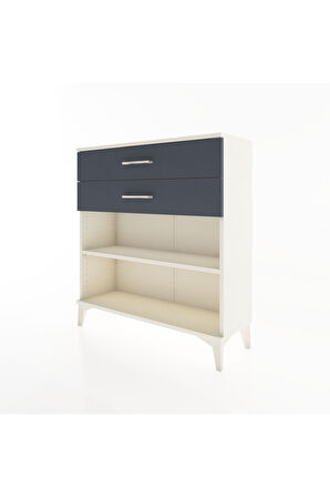 Arges Şifonyer Tek Raflı 2 Çekmeceli 88x30x96 Aytaşı-Antrasit