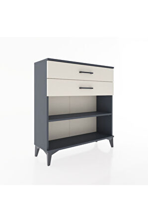 Arges Şifonyer Tek Raflı 2 Çekmeceli 88x30x96 Antrasit-Aytaşı