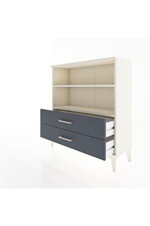 Arges Şifonyer 2 Raflı 2 Çekmeceli 88x30x96 Aytaşı-Antrasit