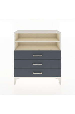 Arges Şifonyer 2 Raflı 3 Çekmeceli 88x30x96 Aytaşı-Antrasit