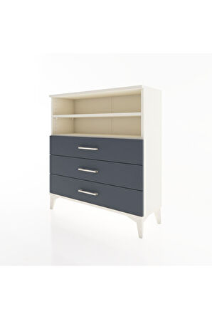 Arges Şifonyer 2 Raflı 3 Çekmeceli 88x30x96 Aytaşı-Antrasit