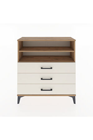 Arges Şifonyer 2 Raflı 3 Çekmeceli 88x30x96 Çam-Aytaşı