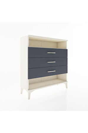 Arges Şifonyer Tek Raflı 3 Çekmeceli 88x30x96 Aytaşı-Antrasit