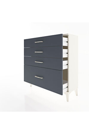 Arges Şifonyer 4 Çekmeceli 88x30x96 Aytaşı-Antrasit