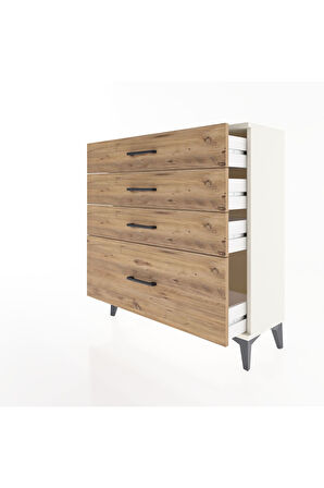 Arges Şifonyer 4 Çekmeceli 88x30x96 Aytaşı-Çam