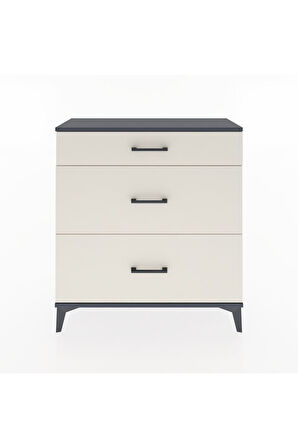 Arges Şifonyer 3 Çekmeceli 88x30x96 Antrasit-Aytaşı