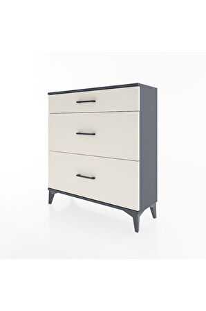 Arges Şifonyer 3 Çekmeceli 88x30x96 Antrasit-Aytaşı