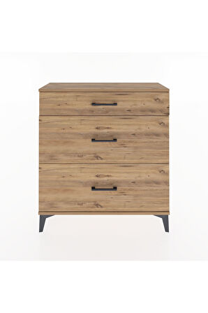 Arges Şifonyer 3 Çekmeceli 88x30x96 Çam-Çam