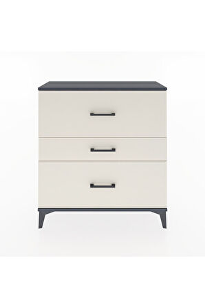 Arges Şifonyer 3 Çekmeceli 88x30x96 Antrasit-Aytaşı