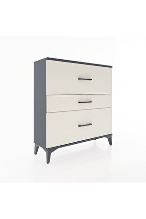 Arges Şifonyer 3 Çekmeceli 88x30x96 Antrasit-Aytaşı