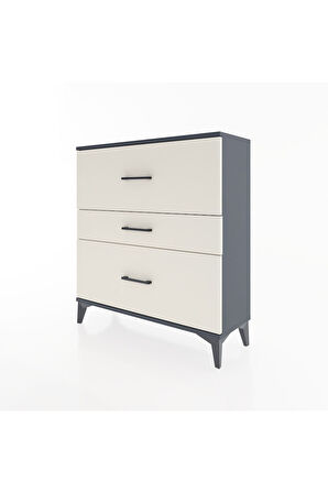 Arges Şifonyer 3 Çekmeceli 88x30x96 Antrasit-Aytaşı