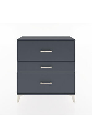 Arges Şifonyer 3 Çekmeceli 88x30x96 Antrasit-Antrasit