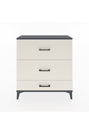 Arges Şifonyer 3 Çekmeceli 88x30x96 Antrasit-Aytaşı