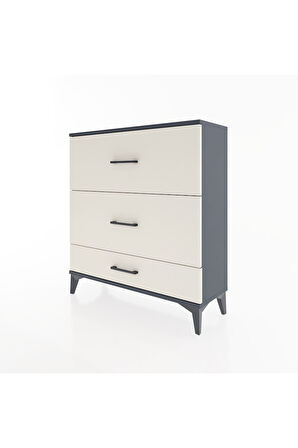 Arges Şifonyer 3 Çekmeceli 88x30x96 Antrasit-Aytaşı