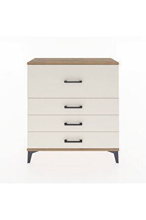 Arges Şifonyer 4 Çekmeceli 88x30x96 Çam-Aytaşı