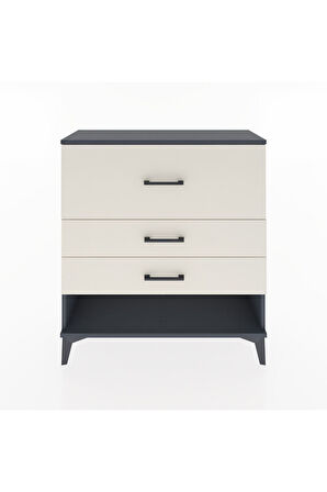 Arges Şifonyer 3 Çekmeceli 88x30x96 Antrasit-Aytaşı