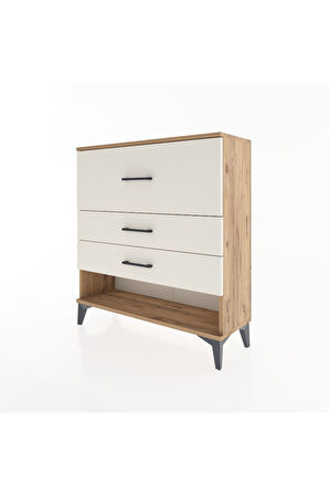 Arges Şifonyer 3 Çekmeceli 88x30x96 Çam-Aytaşı