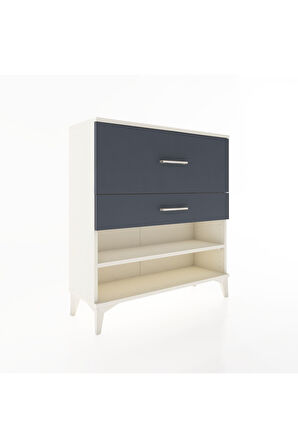 Arges Şifonyer Tek Raflı 2 Çekmeceli 88x30x96 Aytaşı-Antrasit