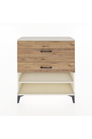 Arges Şifonyer Tek Raflı 2 Çekmeceli 88x30x96 Aytaşı-Çam