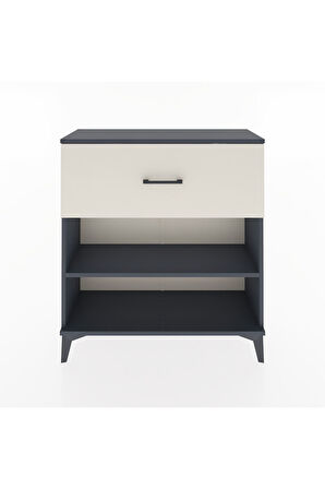 Arges Şifonyer Tek Raflı Tek Çekmeceli 88x30x96 Antrasit-Aytaşı