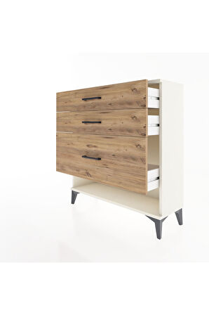 Arges Şifonyer 3 Çekmeceli 88x30x96 Aytaşı-Çam