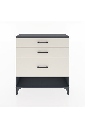 Arges Şifonyer 3 Çekmeceli 88x30x96 Antrasit-Aytaşı
