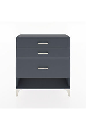 Arges Şifonyer 3 Çekmeceli 88x30x96 Antrasit-Antrasit