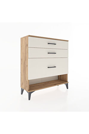 Arges Şifonyer 3 Çekmeceli 88x30x96 Çam-Aytaşı