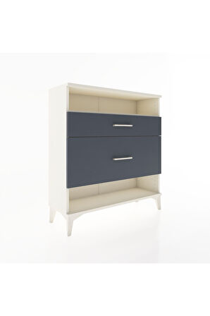 Arges Şifonyer Tek Raflı 2 Çekmeceli 88x30x96 Aytaşı-Antrasit