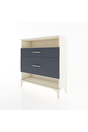 Arges Şifonyer Tek Raflı 2 Çekmeceli 88x30x96 Aytaşı-Antrasit