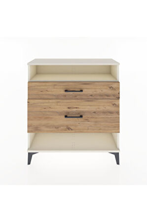 Arges Şifonyer Tek Raflı 2 Çekmeceli 88x30x96 Aytaşı-Çam