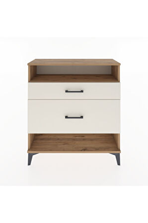 Arges Şifonyer Tek Raflı 2 Çekmeceli 88x30x96 Çam-Aytaşı