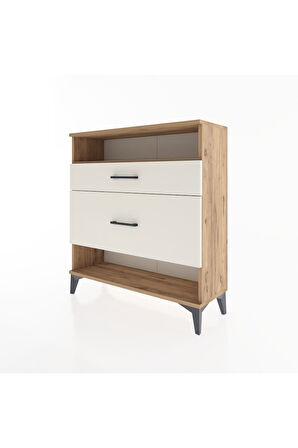 Arges Şifonyer Tek Raflı 2 Çekmeceli 88x30x96 Çam-Aytaşı