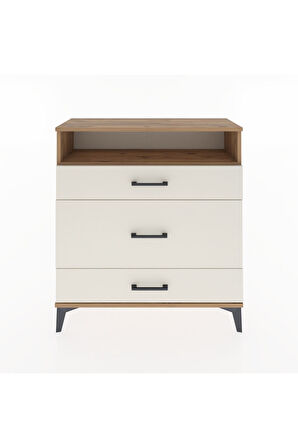 Arges Şifonyer Tek Raflı 3 Çekmeceli 88x30x96 Çam-Aytaşı
