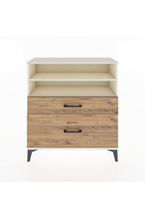 Arges Şifonyer 2 Raflı 2 Çekmeceli 88x30x96 Aytaşı-Çam