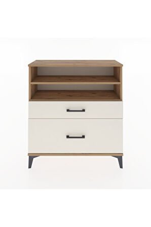 Arges Şifonyer 2 Raflı 2 Çekmeceli 88x30x96 Çam-Aytaşı