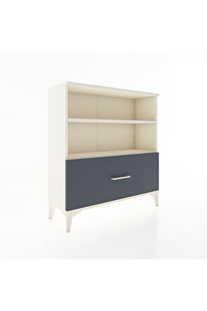 Arges Şifonyer 2 Raflı Tek Çekmeceli 88x30x96 Aytaşı-Antrasit