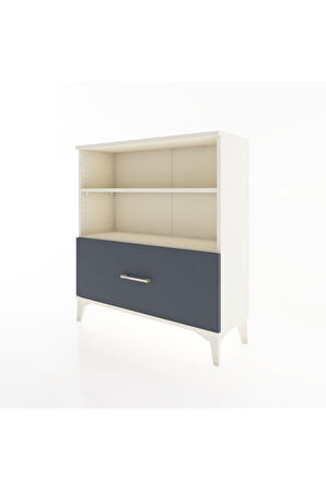 Arges Şifonyer 2 Raflı Tek Çekmeceli 88x30x96 Aytaşı-Antrasit