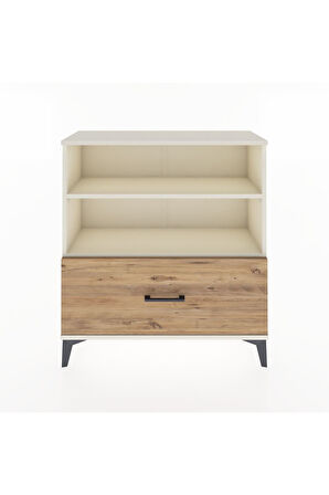 Arges Şifonyer 2 Raflı Tek Çekmeceli 88x30x96 Aytaşı-Çam
