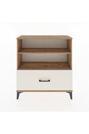 Arges Şifonyer 2 Raflı Tek Çekmeceli 88x30x96 Çam-Aytaşı