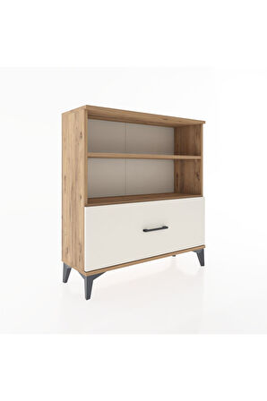 Arges Şifonyer 2 Raflı Tek Çekmeceli 88x30x96 Çam-Aytaşı