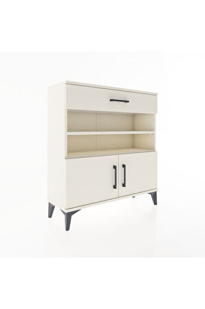 Arges Şifonyer 3 Raflı Tek Çekmeceli 2 Kapaklı 88x30x96 Aytaşı-Aytaşı