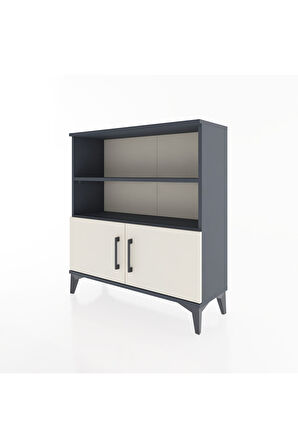 Arges Şifonyer 3 Raflı 2 Kapaklı 88x30x96 Antrasit-Aytaşı