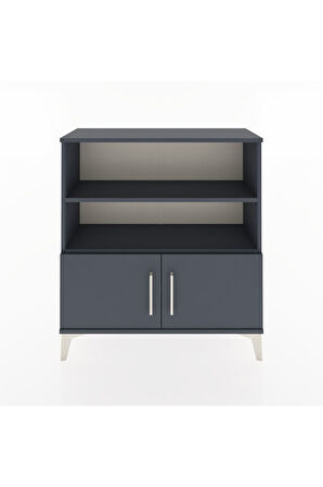Arges Şifonyer 3 Raflı 2 Kapaklı 88x30x96 Antrasit-Antrasit