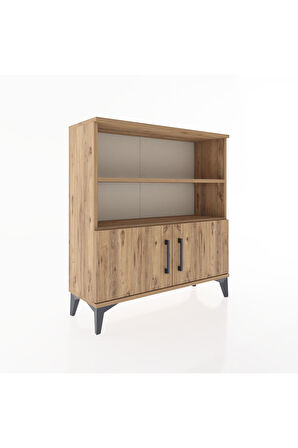 Arges Şifonyer 3 Raflı 2 Kapaklı 88x30x96 Çam-Çam