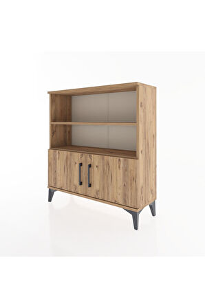 Arges Şifonyer 3 Raflı 2 Kapaklı 88x30x96 Çam-Çam